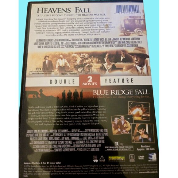 Heavens Fall & Blue Ridge Fall Double Feature DVD - Picture 2 of 2
